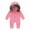 Pink Baby romper jumpsuit, variant on Summer Saving Juebong Spring And Autumn Infant Toddler Baby Long Sleeve Hooded Collar Romper Bodysuit Jumpsuit,Blue,12-18 Months