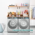 thumbnail image 6 of 2-Tier Washer and Dryer Countertop with Storage Shelves & Non-Slip Pads, Laundry Room Organizer Countertop Set, Oak, 6 of 6