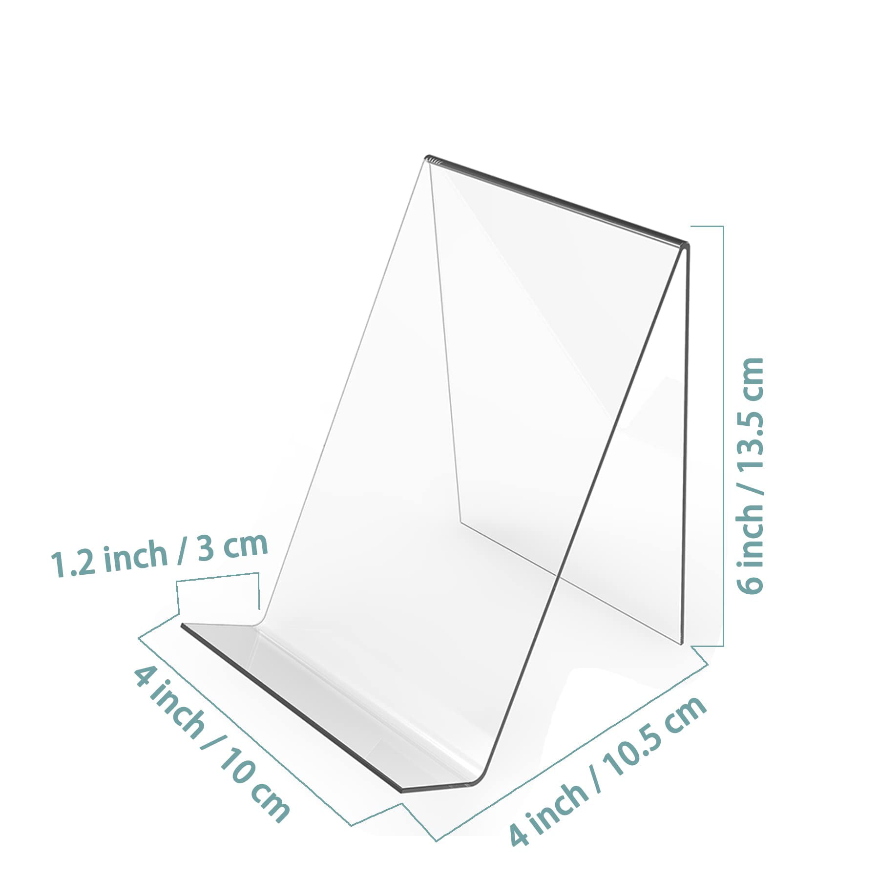  Boloyo Acrylic Book Stand Without Ledge ,6 Inch 6PC Clear  Acrylic Display Easel Transparent Display Stand Holder Tablet Holder for  Displaying Pictures,Books,Artworks, CDs : Boloyo: Home & Kitchen