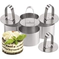 thumbnail image 1 of Cake Can Be Easily Squeezed Out with Lid, Stainless Steel Mold for Perfectly Shaped Creations, Nonstick Surface for Easy Mousse Cake Release (4-Piece), 1 of 7