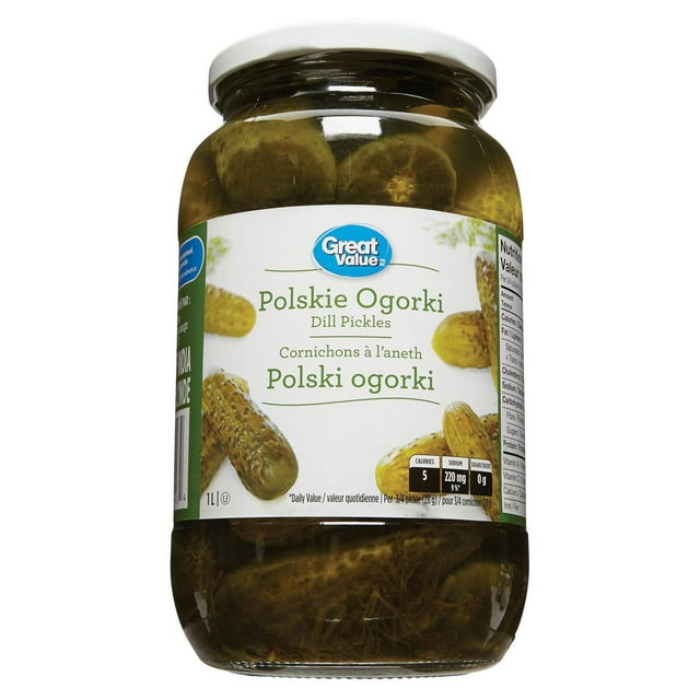 Great Value Polskie Ogorki Cornichons à l'Aneth
