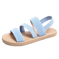 thumbnail image 3 of IEMIEMIEM Women's Sandals Comfortable Open Toe Elastic Ankle Strap Espadrilles Flatform Wedges Casual Slip On Sandal For Ladies Dressy 2026 Summer Shoes Light Blue 8.5 Wide, 3 of 5