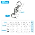 thumbnail image 3 of Uxcell 50-Pack Ball Bearing Fishing Swivels, 8# 1.42In (36mm) Stainless Steel Lure Leader Line Connector for Fishing [Silver], 3 of 6