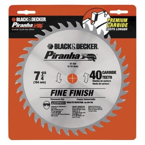 Details about   Black & Decker Piranha 7 1/4" 18 Teeth Carbide Saw Blade.