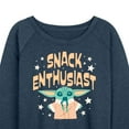 thumbnail image 3 of Star Wars - The Mandalorian Snack Enthusiast Grogu  - Wo Men's French Terry Long Sleeve Pullover, 3 of 5