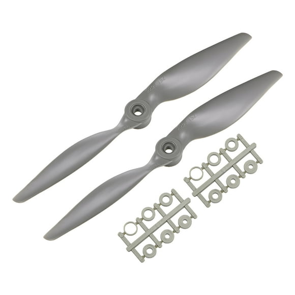 Hélices RC CCW 9x6 Pulgadas 2Vane para Avión Nylon Gris 2Pcs con Anillo Adaptador