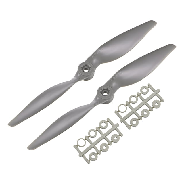 Hélices RC CCW 9x6 Pulgadas 2Vane para Avión Nylon Gris 2Pcs con Anillo Adaptador