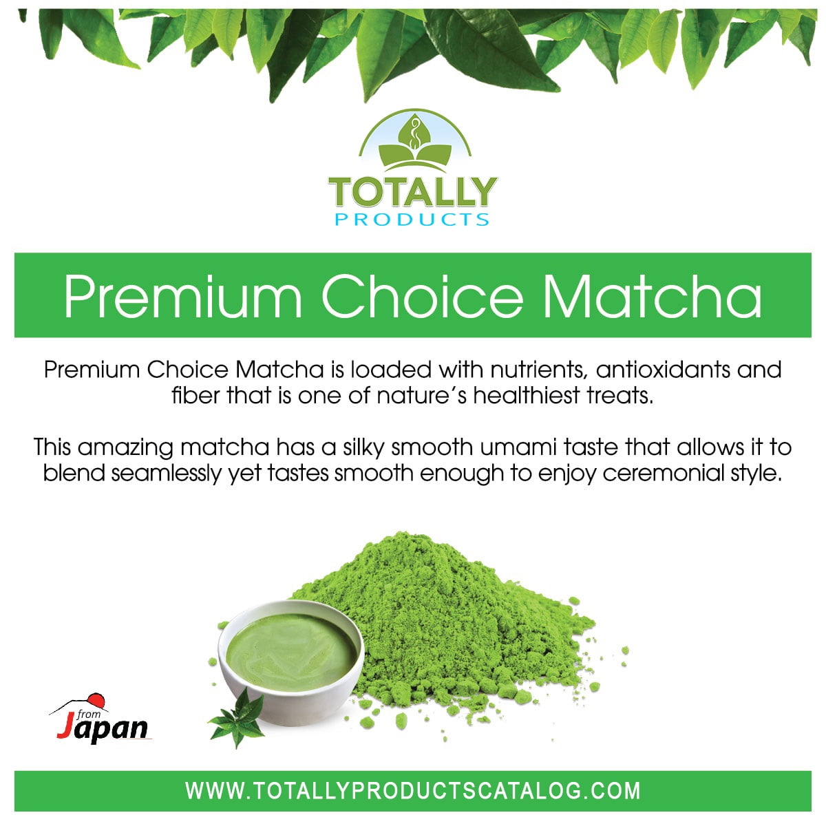 Totally Products Organic Tasty Matcha Japanese Green Tea Powder (2 packs)
