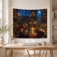 thumbnail image 5 of Vintage Bookshelves Grand with Library Interior Night Characterized, Spooky Gothic for Gothic Decor Fans, Dark Art Decor, Christmas Gift, Tapestry Wall Hanging for Bedroom and Dorm, 5 of 7