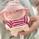 thumbnail image 5 of Ropa para mini muñecas de peluche, accesorios y atuendos para muñecas ídolos de Corea Kpop Exo Labubu V1 V2, camisa a rayas, mono con bolsillos, 5 of 5