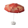 thumbnail image 2 of Sombrilla de patio al libre, toldo para sombrilla, protección solar, impermeable, fácil de instalar, sombrilla de playa de estilo chino para Rojo con base, 2 of 8