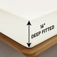 thumbnail image 2 of IR Imperial Rooms Fitted Sheet Deep Pocket Extra Soft Brushed Microfiber 1800 Series Cream King, 2 of 11