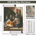 thumbnail image 5 of HUACAN - Pintura de diamante 5D DIY "vino tinto", cuadro de diamantes cuadrados completo, bordado de punto de cruz, paisaje, mosaico, botella, decoración del hogar, 5 of 5