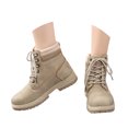 thumbnail image 3 of Dsscvnef Bottes Courtes pour Femmes Décontractées de Randonnée en Plein Air à Lacets Bout Rond Confortables Durables et Élégantes, 3 of 9