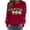 Red, variant on St Patricks Day Shirt Women Gnomes Hold Clover Print Sweatshirt Crew Neck Long Sleeve Tops Irish Themed Clothes Funny Saint Patricks Day Shirt