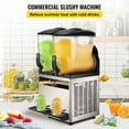 thumbnail image 2 of KFFKFF Commercial Slushy Machine 2x15L 1000W  Margarita Machine Stainless Steel Frozen Drink Slush Machine Temperature 25°F to 30°F, 2 of 9