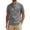 Gray, variant on Guluxicc Men's Cotton V-Neck Shirts with Pocket Button Short Sleeve Shirts for Everyday Wear Summer Casual Outfits