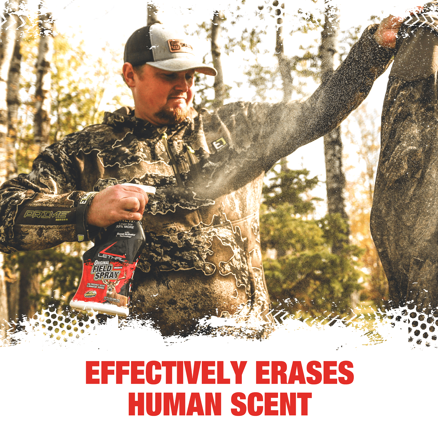 Lethal Original Field Spray and Dirt x3 Field Spray Cover Scent Bundle, Human Scent Eliminating Agent for Hunting Clothes, Gear, and Equipment, 32 Ounce Spray Bottles, 1 of Each