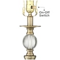 thumbnail image 4 of Possini Euro Design Doris Traditional Table Lamp with White Marble Riser 30 1/2" Tall Brass Candlestick Openwork Double Drum Shades for Living Room, 4 of 8