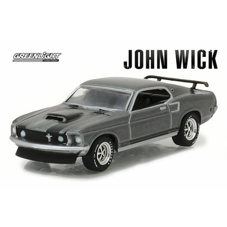1966 Ford Mustang BOSS 429 (John Wick), Gray - Greenlight 44780E/48 - 1/64 Scale Diecast Model Toy