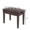 thumbnail image 4 of 22inch piano bench without storage brown, 4 of 9