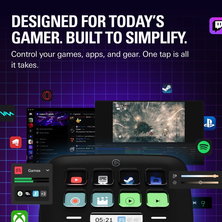 Elgato Stream Deck Neo (Black) – USB Productivity Controller, 8