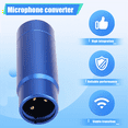 thumbnail image 3 of Phantom Power Adapter Microphone System Audio Mixer for Condenser Mic 48V XLR Mic Adapter 3.5mm Blue, 3 of 7
