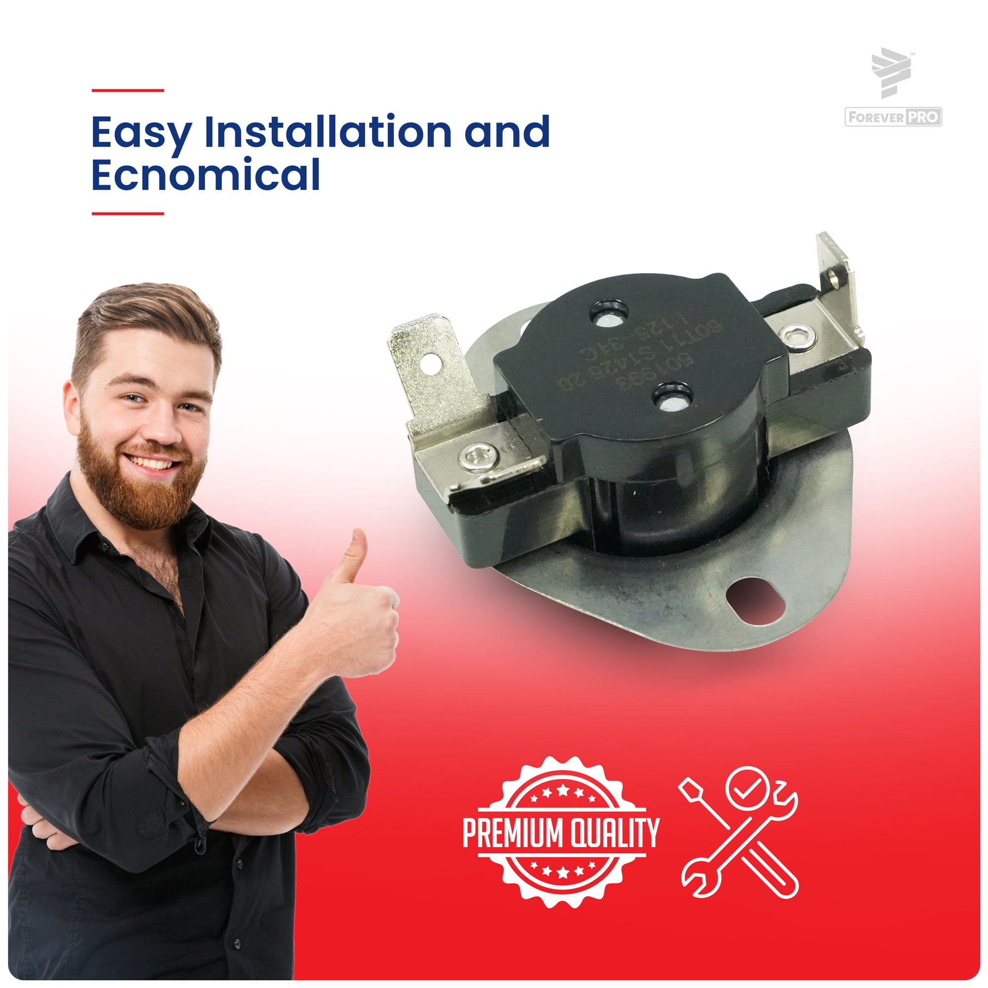 ForeverPRO 6931EL3001F Thermostat Assembly for LG Dryer 1377779 AH3530482 EA3530482 PS3530482