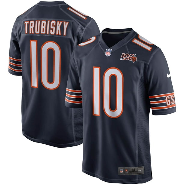 Mitchell Trubisky Chicago Bears Nike 100th Season Game Jersey - Navy ...