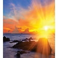 thumbnail image 3 of Ambesonne Tropical Duvet Cover Set, Colorful Sunset Sky, 2-Calking, Orange Blue, 3 of 7