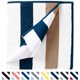 thumbnail image 2 of Laguna Beach Textile Co. Toalla de playa tipo cabaña a rayas - Felpa extragrande de algodón de 630 GSM - Azul océano y beige almendra, 2 of 5