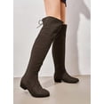 thumbnail image 3 of Women's Fashionable Over The Knee Block Heel Boots - Autumn & Winter Riding Shoes for Comfort and Style, 3 of 8