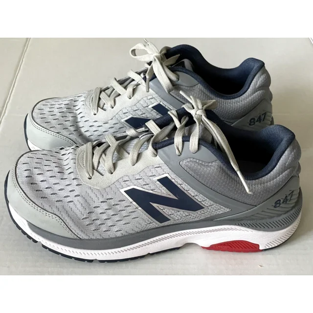 New Balance 847V4 Walking Shoes Gray Blue and Red #MW847LG4 Men's Size 9.5