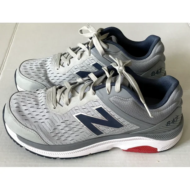 New Balance 847V4 Walking Shoes Gray Blue and Red #MW847LG4 Men's Size 9.5