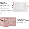 thumbnail image 2 of FREEAMG Vintage Flowers Foldable Canvas Storage Bin, Sturdy Fabric Storage Basket with Handles, Storage Cube Box for Organizing Shelf Nursery Toy Closet 2PCS, 2 of 7