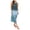 Blue, variant on Women Strapless Casual Loose Ruched Long Maxi Dress