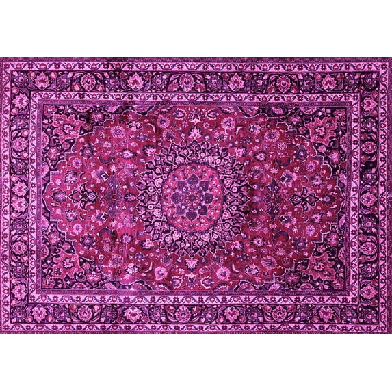 Ahgly Company Indoor Rectangle Medallion Pink Traditional Area Rugs, 2' x 5'