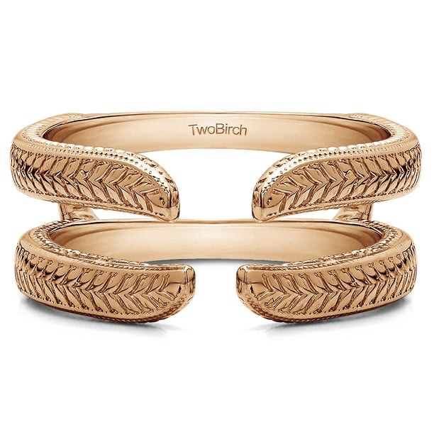 TwoBirch Plain Sterling Silver Metal Ring Guard Enhancer Walmart