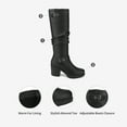 thumbnail image 3 of BURUDANI Women's Chunky Heel Knee High Boots CHAI-1, 3 of 5