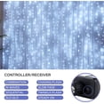 thumbnail image 2 of Cortinas LED de 300 piezas, 3 m x 3 m, resistentes al agua IP44, para decoración de interiores y exteriores, para Navidad, bodas, cumpleaños y ventanas, 31 V., 2 of 5