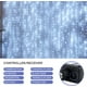 thumbnail image 2 of Cortinas LED de 300 piezas, 3 m x 3 m, resistentes al agua IP44, para decoración de interiores y exteriores, para Navidad, bodas, cumpleaños y ventanas, 31 V., 2 of 5