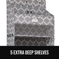 thumbnail image 4 of GORILLA GRIP Over Door Organizer Holds 50lbs 5 Shelf Hanger for Bedroom Bathroom 58x15 In Quatrefoil, 4 of 9