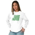 thumbnail image 4 of Clean Green Vegan Protein Healthy Plus Size Long Sleeve Graphic Tee Shirt Brisco Brands 3X, 4 of 5