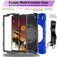 thumbnail image 5 of Dteck Case for Samsung Galaxy Tab A7 Lite 8.7-inch T220 T225,Heavy Duty 3-Layer Protection Rotating Stand Case Shockproof Armor Hard Cover with Shoulder Strap for Galaxy Tab A7 Lite 8.7-inch,Blue, 5 of 7
