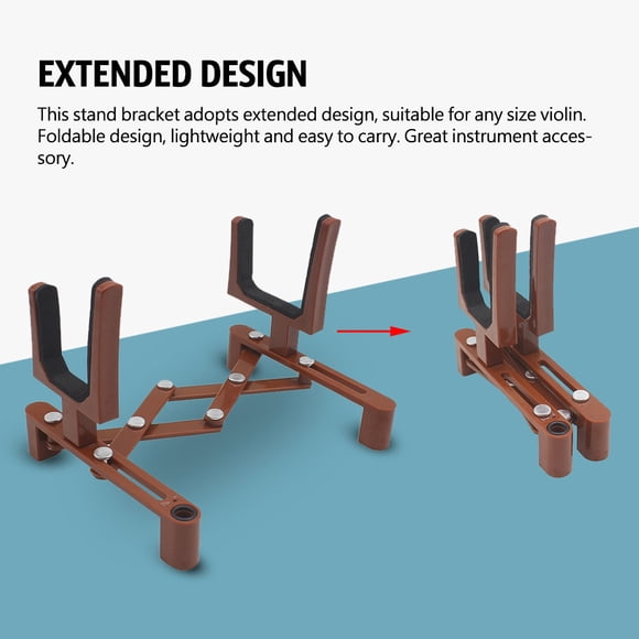 Soporte extendido para violín, plegable, ligero, extendido, accesorios para violín, soporte para violín, claridad notable