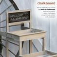 thumbnail image 5 of Alpine Corporation MBB104 Alpine Wooden Cart Plant and Display Stand w/Chalkboard, 31" L x 22" W x 34" H, Off-white, 5 of 9