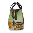 thumbnail image 7 of Horeoi A monarch butterfly Pattern Lunch Bag for Work Picnic Travel Use Thermal Tote with Front Pocket for Women Men Students, 7 of 7