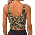 thumbnail image 4 of Goofa Leopard2 Printed Sports Bras for Women, High Impact Running Bra Workout Crop Tank Tops Longline Sports Bra Push up-Small, 4 of 9