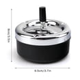 thumbnail image 2 of Cendrier Rond à Pousser avec Plateau Tournant, Grand, Noir, 2 of 9
