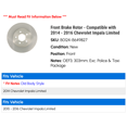 thumbnail image 2 of Front Brake Rotor - Compatible with 2014 - 2016 Chevy Impala Limited 2015, 2 of 2
